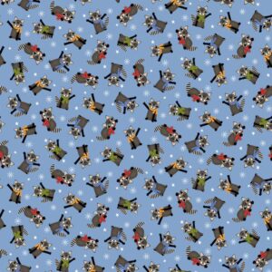 45" Studio E Fabric A Day In The Woods Tossed Racoons