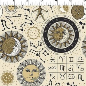 45" In The Beginning Fabrics The Sun, The Moon, and The Stars