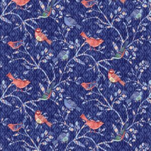 45" Studio E Fabrics Bella Blue Birds Bird Branches