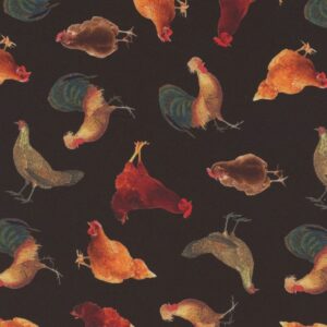 45" Timeless Treasures Farm Chickens