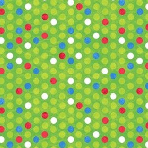 45" Studio E Fabric A Jolly Good Time Large Dots
