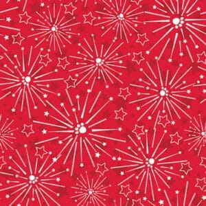 45" Studio E Fabric Patriotic Pooch Paws And Sparkles
