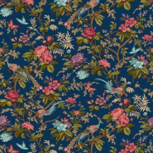 45" Henry Glass Buckleberry Chintz Bird Print