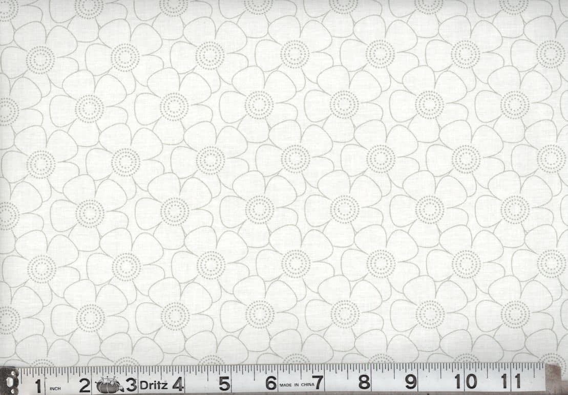 108" Tone On Tone Gray On White