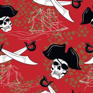 45" Arr, Matey Pirate Allover