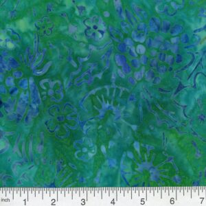 45" Premium Hand Stamped Batiks Botanical Bliss