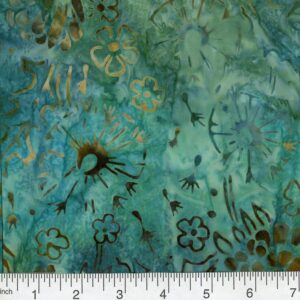 45" Premium Hand Stamped Batiks Botanical Bliss