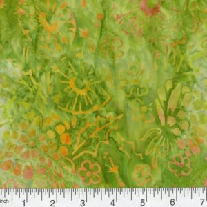 45" Premium Hand Stamped Batiks Botanical Bliss