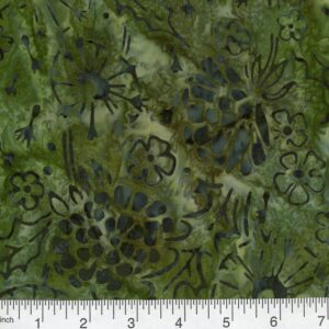 45" Premium Hand Stamped Batiks Botanical Bliss