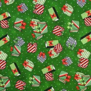 45" Michael Miller Christmas Rodeo Tossed Holiday Gifts