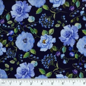 45" Beautiful Blooms Navy