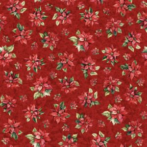 45" Christmas Blooms Red Digital
