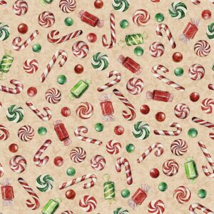 45" Christmas Candy Cream Digital