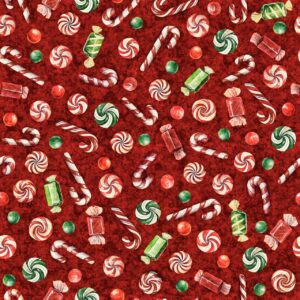 45" Christmas Candy Red Digital