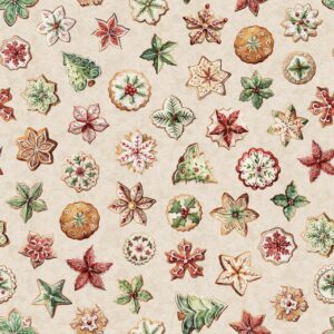 45" Christmas Cookies Cream Digital