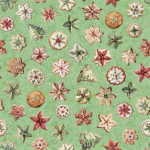 45" Christmas Cookies Light Green Digital