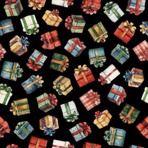 45" Christmas Gifts Black Digital