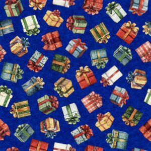 45" Christmas Gifts Blue Digital