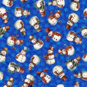 45" Dancin' Snowmen Blue Digital