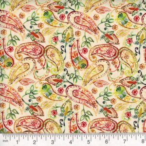 45" Fall Paisley Cream
