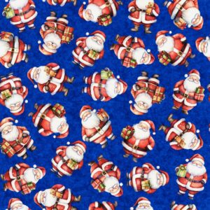 45" Happy Santas Blue Digital
