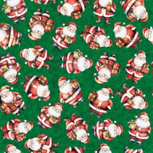 45" Happy Santas Green Digital
