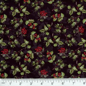 45" Holly Berries Black