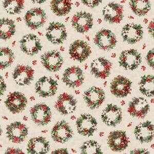 45" Merry Garland Cream Digital