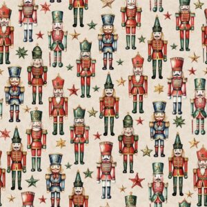 45" Merry Garland Cream Digital