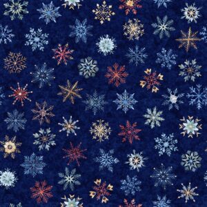 45" Snowflake Dance Navy Digital