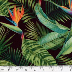 45" Tropics Allover Black