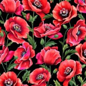 45" Michael Miller Flaming Flowers