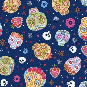 45" Michael Miller Decorative Skulls