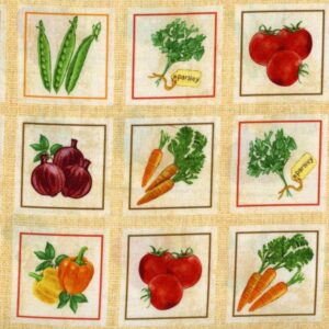 45" Michael Miller Vegetable Chart