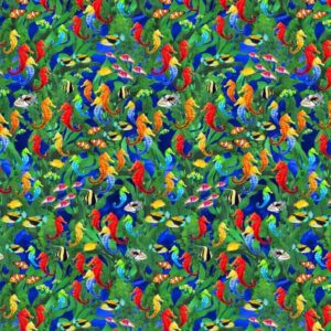 45" Michael Miller Seahorses