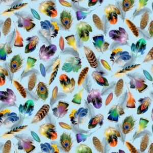 45" Michael Miller Gilded Feathers