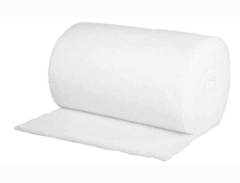 Roll of 96-inch white quilt batting fabric for sewing projects