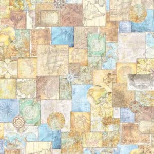 108" Quilting Treasures Globetrotter Travel Maps