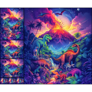 108" MDG Dinosaur Valley 2-1/2 Yard Panel **See Description**