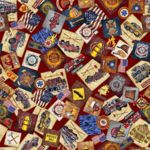 45" Quilting Treasures American Heroes Police
