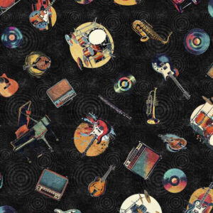 45" Quilting Treasures Rock N Roll Fantasty