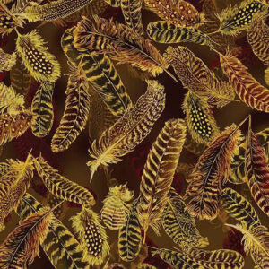 45" Benartex Glided Feathers