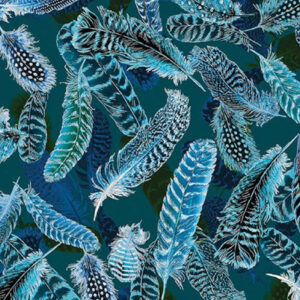 45" Benartex Glided Feathers