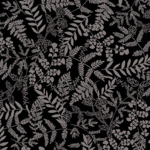 45" Benartex Midnight Rhapsody Fern Garden