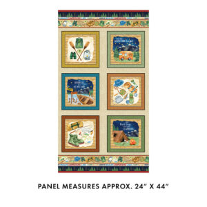 45" Benartex Live, Love, Camp 24" Panel