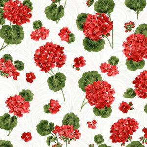 45" Benartex Betty's Geranium