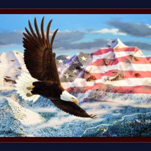 45" MDG The Height Of Freedom Flag Eagle Panel