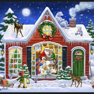45" MDG Santa's House Panel
