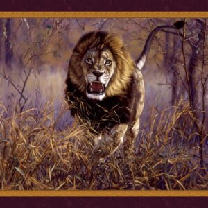 45" MDG Inside The Red Zone Lion Panel