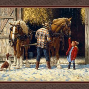 45" MDG Hitching Up Horse Panel